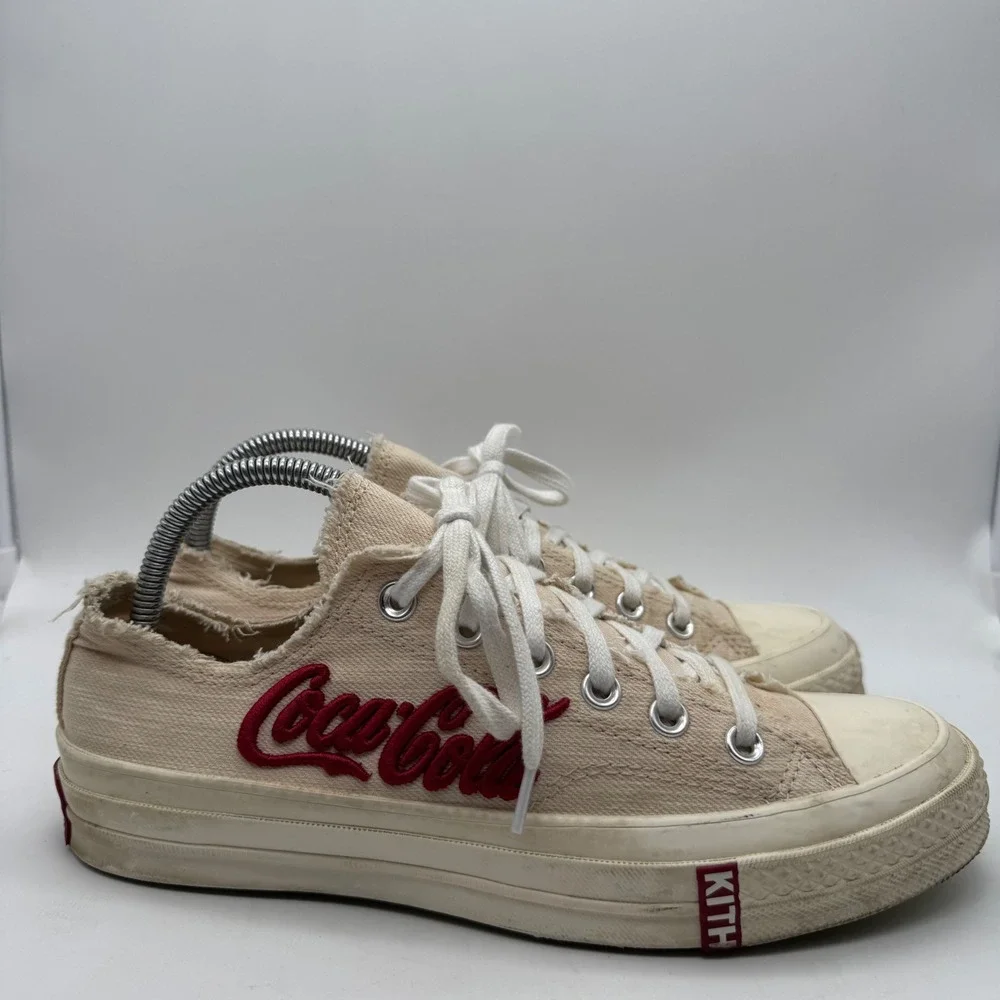 Converse Kith‎ Coca-Cola Chuck 70 Ox Parchment Red Low Top Shoes 169837C Mens 7